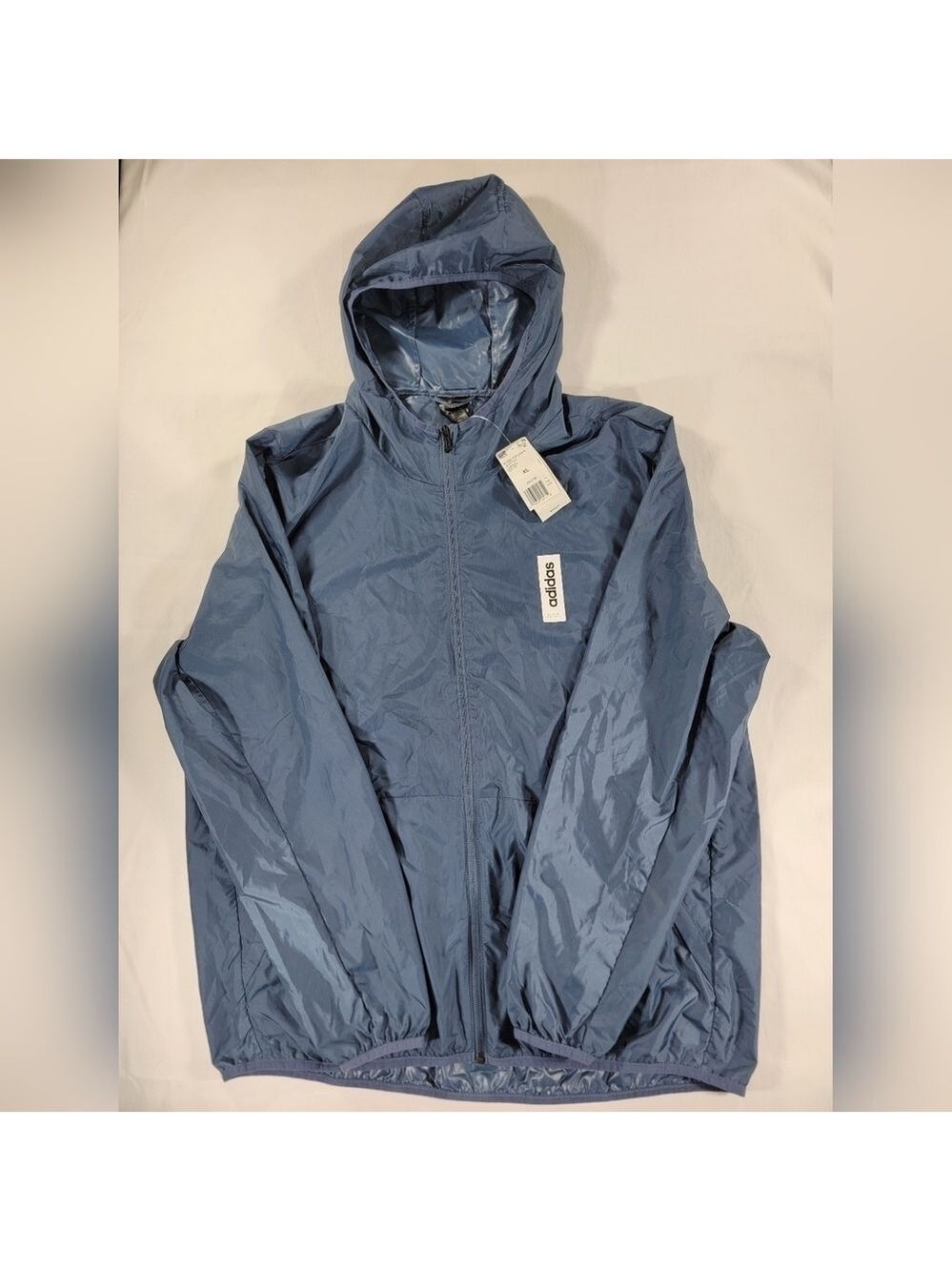 NWT Adidas Windbreaker Jacket Mens XL Blue Pullover Climalite Vented Full Zip